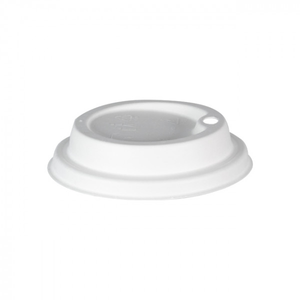 Tapa de cúpula con pico para beber de fibra vegetal Ø 8 cm