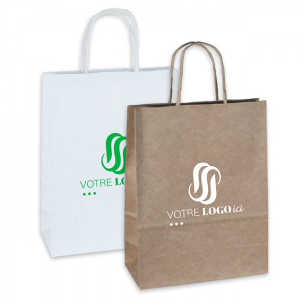 Bolsas de papel personalizadas con asas retorcidas