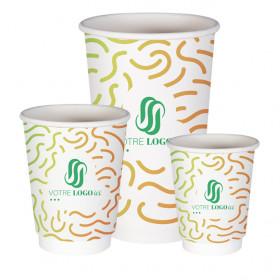 Vasos de cartón de doble pared personalizados