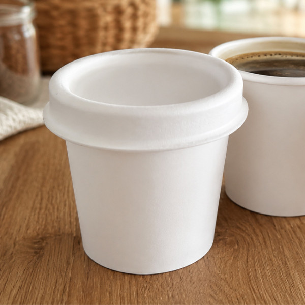 Tapa para vaso de cartón de 4 oz y 6 cm de diámetro
