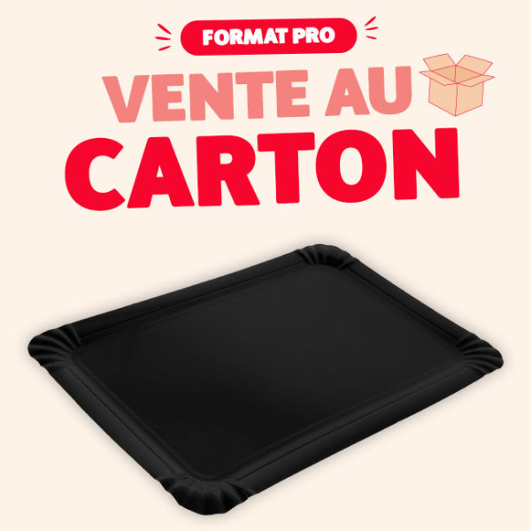 Bandeja de cartón negra para catering, 28 x 42 cm - Por cada 2 paquetes comprados, 1 paquete GRATIS