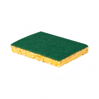 Esponja vegetal sobre pad abrasivo verde - Gran formato