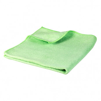 Toallita de microfibra verde con lazo - Gama Extra