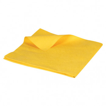 Paño liso amarillo de microfibra no tejida