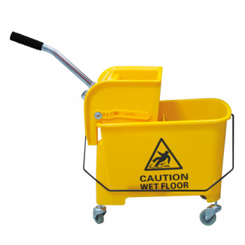 Kit carro de lavado con prensa Puma 20 L + escoba Faubert