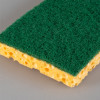 Esponja vegetal grande de espuma amarilla y estropajo abrasivo thouy verde 21E005