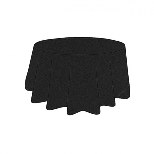 Mantel redondo reutilizable de spunbond negro Ø 2,40 m