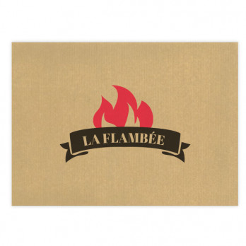 Mantel individual en papel kraft liso 30 x 40 cm - Impresión en 1 ó 2 colores