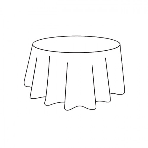 Mantel redondo desechable de tejido suave blanco Ø 2,40 m