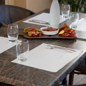 Manteles individuales de papel desechables baratos para mesas de restaurante en terrazas