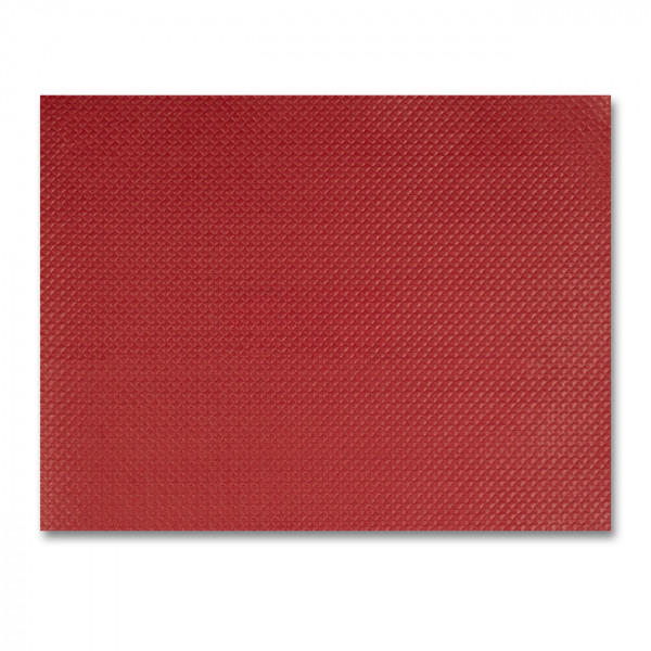 Mantel individual de papel gofrado rojo 30 x 40 cm