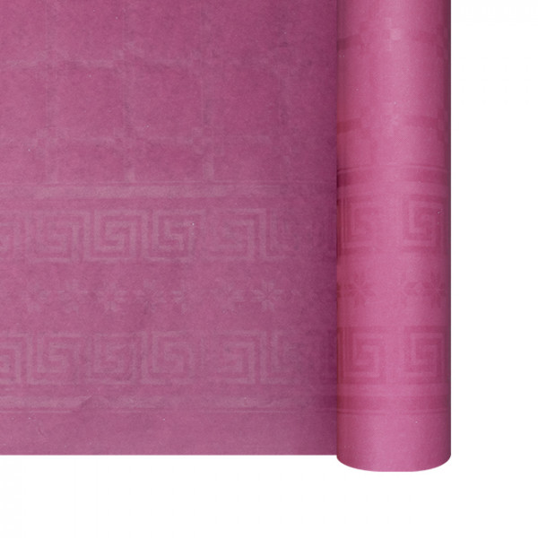 Mantel de papel damasco fucsia en rollo 1,18 x 25 m