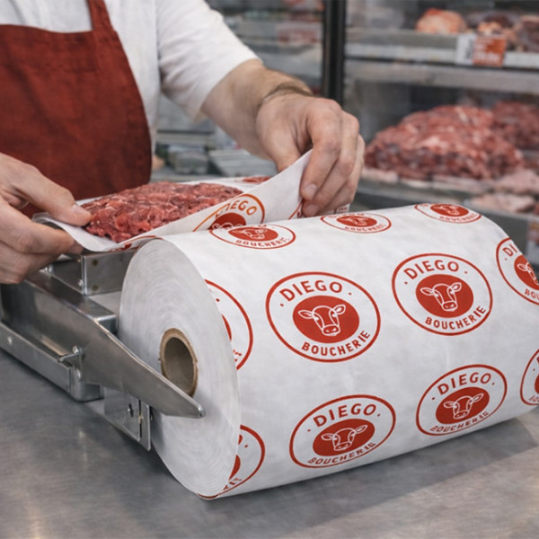 Bobinas personalizables de papel termosellable para envasar carne
