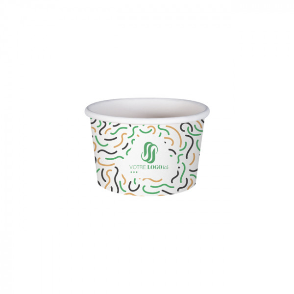 Tarrina de helado de cartón personalizada de 4 oz - Impresión en hasta 4 colores