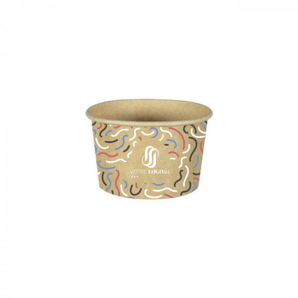 Tarrina de helado de cartón personalizada de 4 oz - Impresión en hasta 4 colores