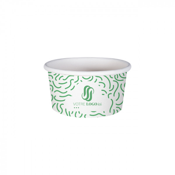 Tarrina de helado de cartón personalizada - Impresión hasta en 4 colores