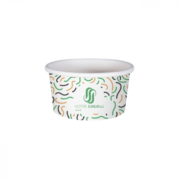 Tarrina de helado de cartón personalizada - Impresión hasta en 4 colores