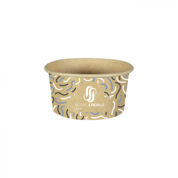 Tarrina de helado de cartón personalizada - Impresión hasta en 4 colores