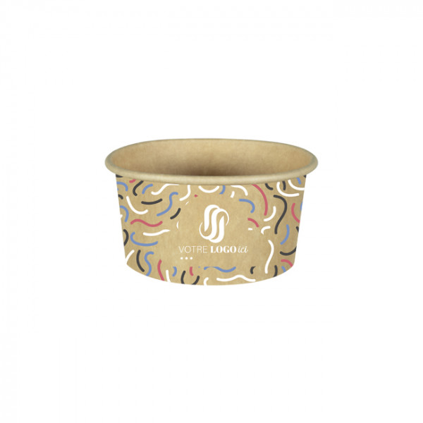 Tarrina de helado de cartón personalizada - Impresión hasta en 4 colores
