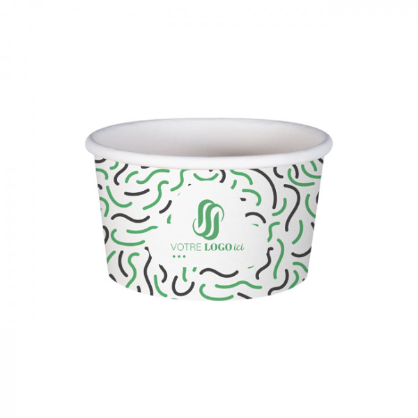 Tarrina de helado de cartón personalizada - Impresión hasta en 4 colores