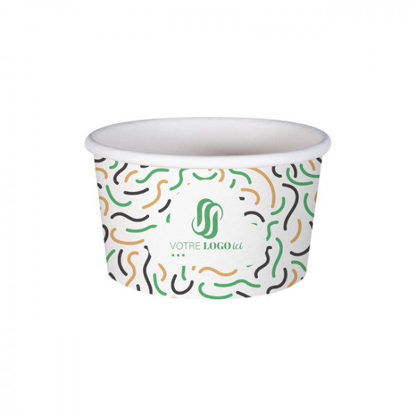 Tarrina de helado de cartón personalizada - Impresión hasta en 4 colores