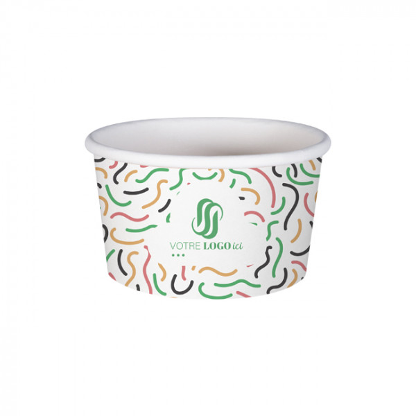 Tarrina de helado de cartón personalizada - Impresión hasta en 4 colores