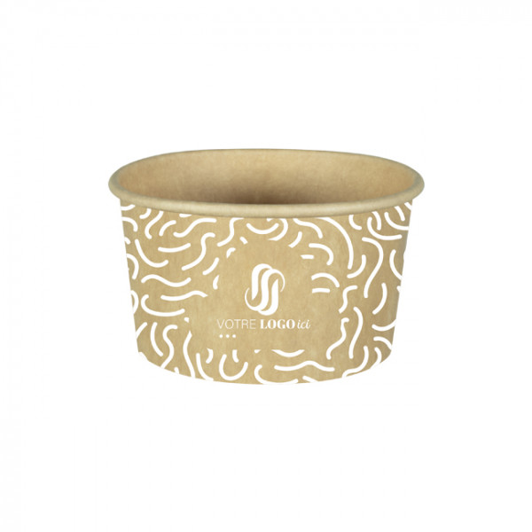 Tarrina de helado de cartón personalizada - Impresión hasta en 4 colores