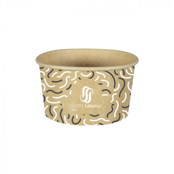 Tarrina de helado de cartón personalizada - Impresión hasta en 4 colores