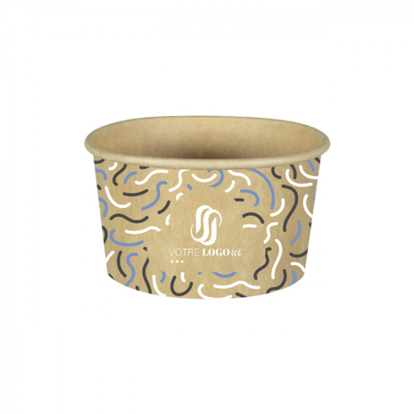 Tarrina de helado de cartón personalizada - Impresión hasta en 4 colores