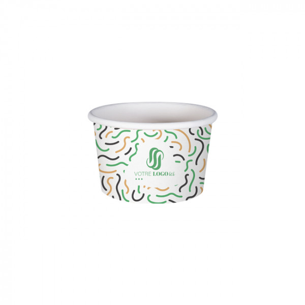 Tarrina de helado personalizada 100% cartón 0% plástico - Impresión hasta en 4 colores