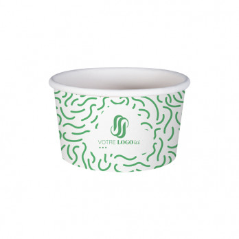 Tarrina de helado 8 Oz 100% cartón 0% plástico personalizada - Impresión hasta en 4 colores