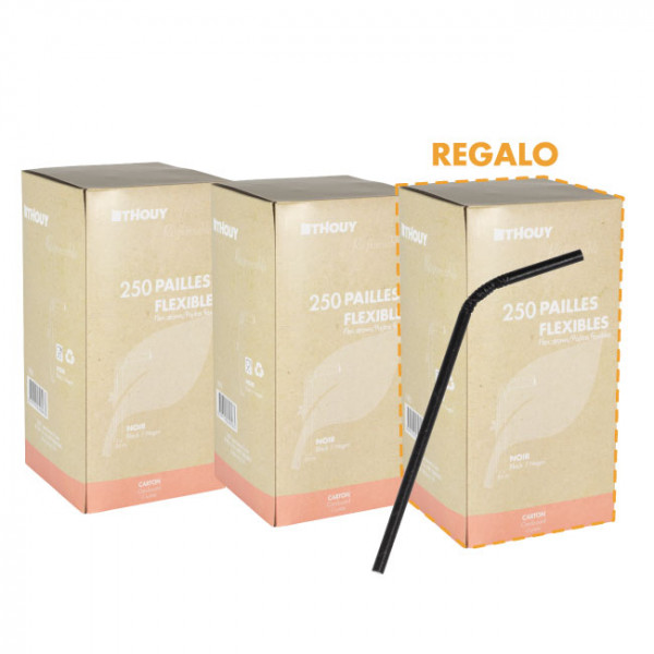 2 cajas de pajitas compradas 1 caja gratis