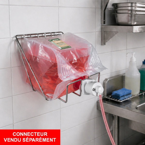 Bolsa de plástico para bolsa en caja lavavajillas líquido máquina profesional con soporte
