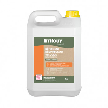 Detergente desinfectante concentrado virucida Ecocert para cocinas, baños y superficies 5 L