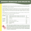 Instrucciones de uso del detergente desinfectante sin aclarado PAE certificado Ecocert