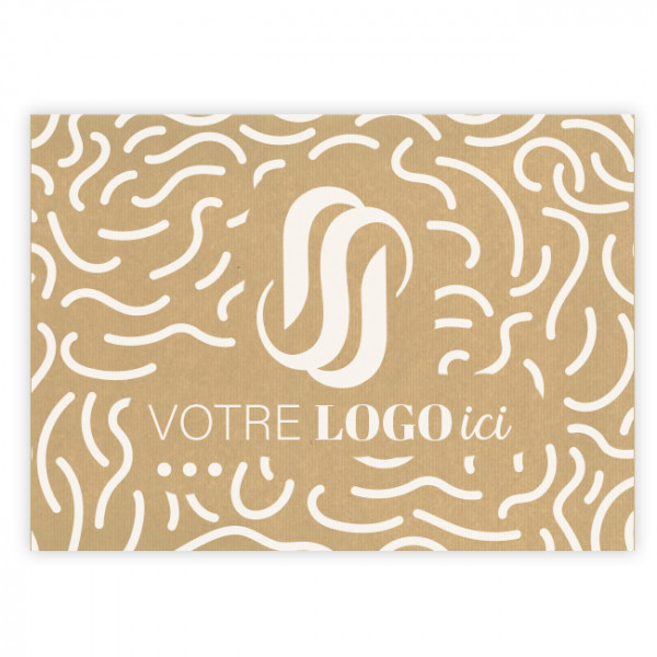 Alfombrilla en papel kraft liso 30 x 40 cm - Impresión en 1 ó 2 colores
