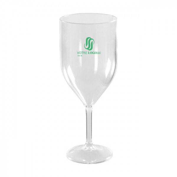 Copa de vino reutilizable de 30 cL personalizada - Gama de lujo - Impresión en hasta 3 colores