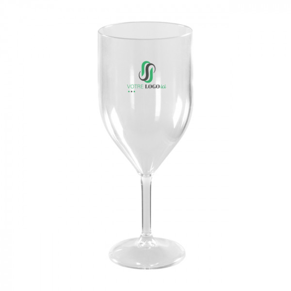 Copa de vino reutilizable de 30 cL personalizada - Gama de lujo - Impresión en hasta 3 colores