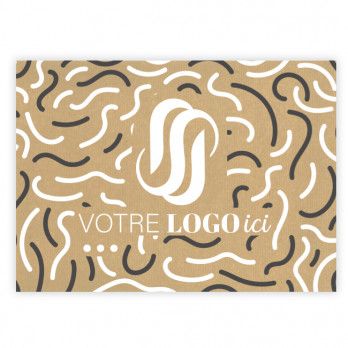 Mantel individual en papel kraft liso 30 x 40 cm - Impresión en 1 ó 2 colores