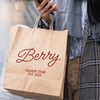 Bolsas de papel personalizadas con asas retorcidas - PEQUEÑA CANTIDAD