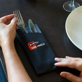 Servilletas de papel con bolsillo personalizadas para colocar los cubiertos: vajilla para restaurantes
