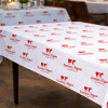 Evento de empresa con buffet: mantel de papel personalizado en 1 color