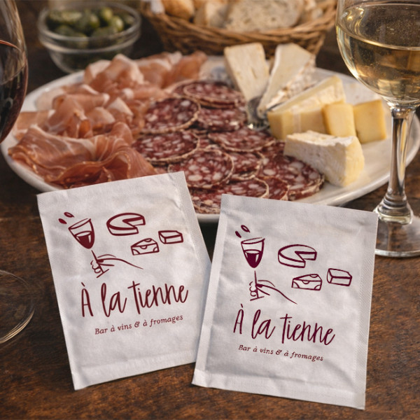 Toallitas refrescantes personalizadas para bandejas de delicatessen