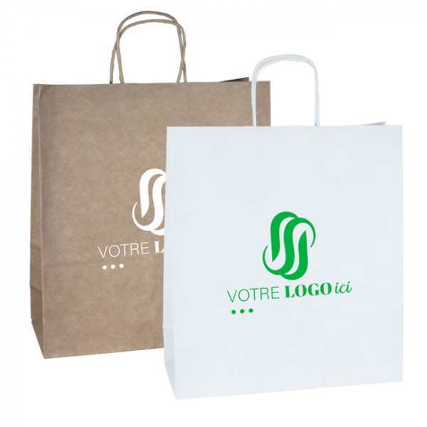 Bolsas de papel personalizadas con asas retorcidas