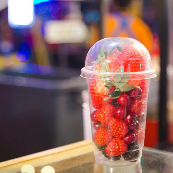 Cubeta de plástico desechable para fruta cortada para llevar