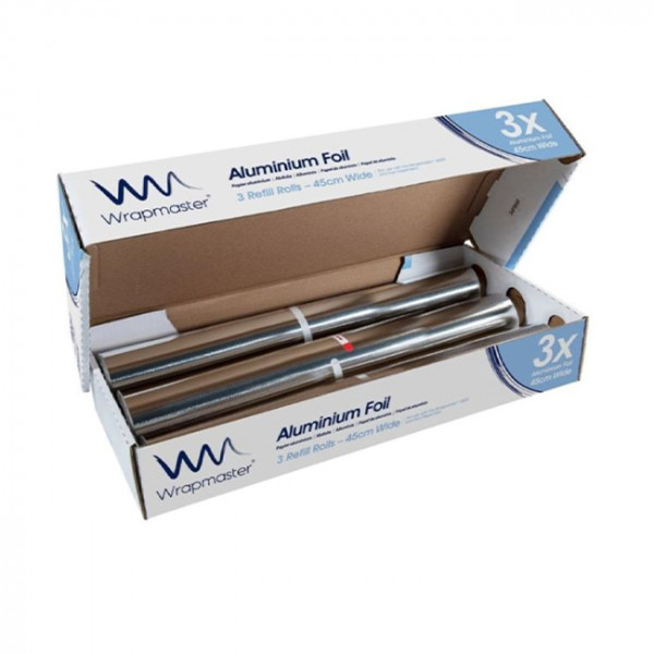 Recambio de rollo de papel de aluminio de 45 cm x 200 m para WRAPMASTER 4500 y DUO