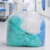 Bolsa de basura estándar transparente de 130 litros con cordón para atar