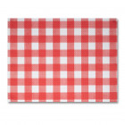 Mantel individual de papel gofrado rojo y blanco 30 x 40 cm