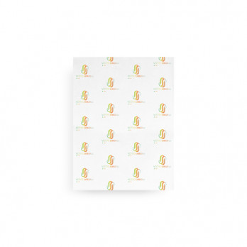Papel sulfurizado personalizado blanco pequeño 33,5 x 25 cm - Impresión en color ilimitada
