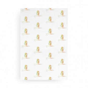 Papel creaseproof blanco personalizado de 50 x 33,5 cm de ancho - Impresión en cuatricromía sin límite de colores